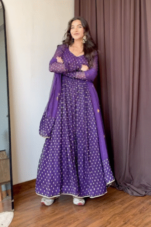 Royal Purple Anarkali Suit