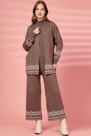 Women’s Brown Knit Co-Ord Set