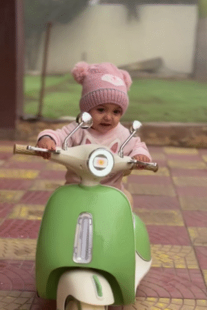 Kids Electric Ride-On Scooter Toy with LED Headlight