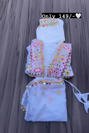 White Embroidery Kurta Set