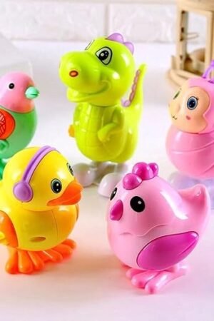 SUPER TOY 3 PEC Jumping Bird Animals Key Operated Wind Up Toys for Toddler Kids Colorful Funny Moving Toys for Babies
