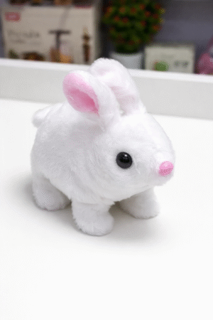 Cute Soft Plush Bunny Toy – Adorable White Rabbit Stuffed Animal for Kids